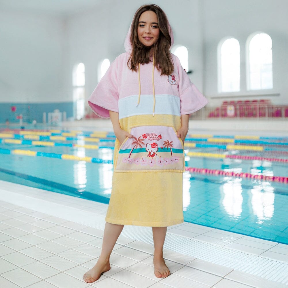 Hello Kitty Poncho, Baumwolle Velours Style Ponchos WAVE HAWAII