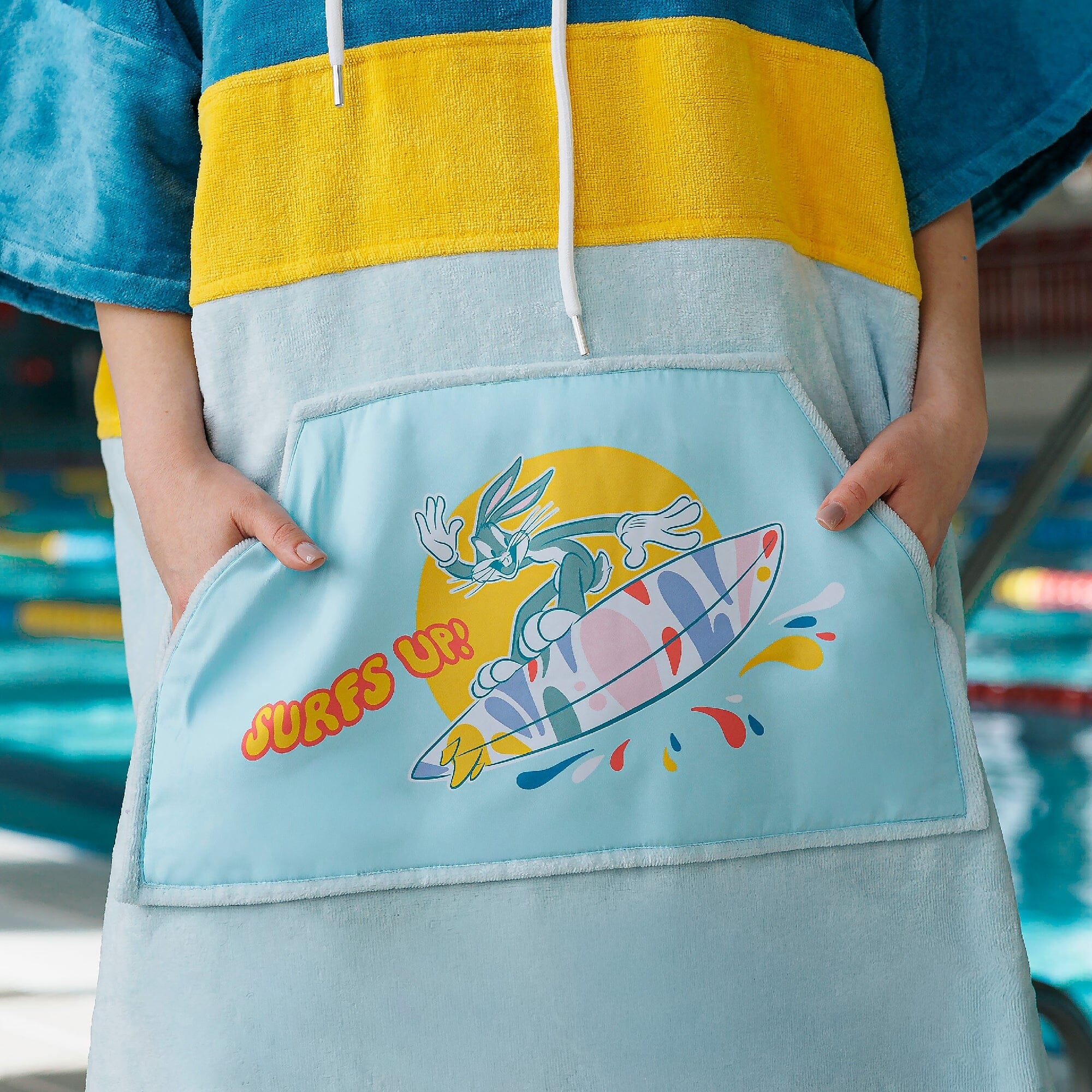 Looney Tunes Poncho, Baumwolle Velours Style Ponchos WAVE HAWAII