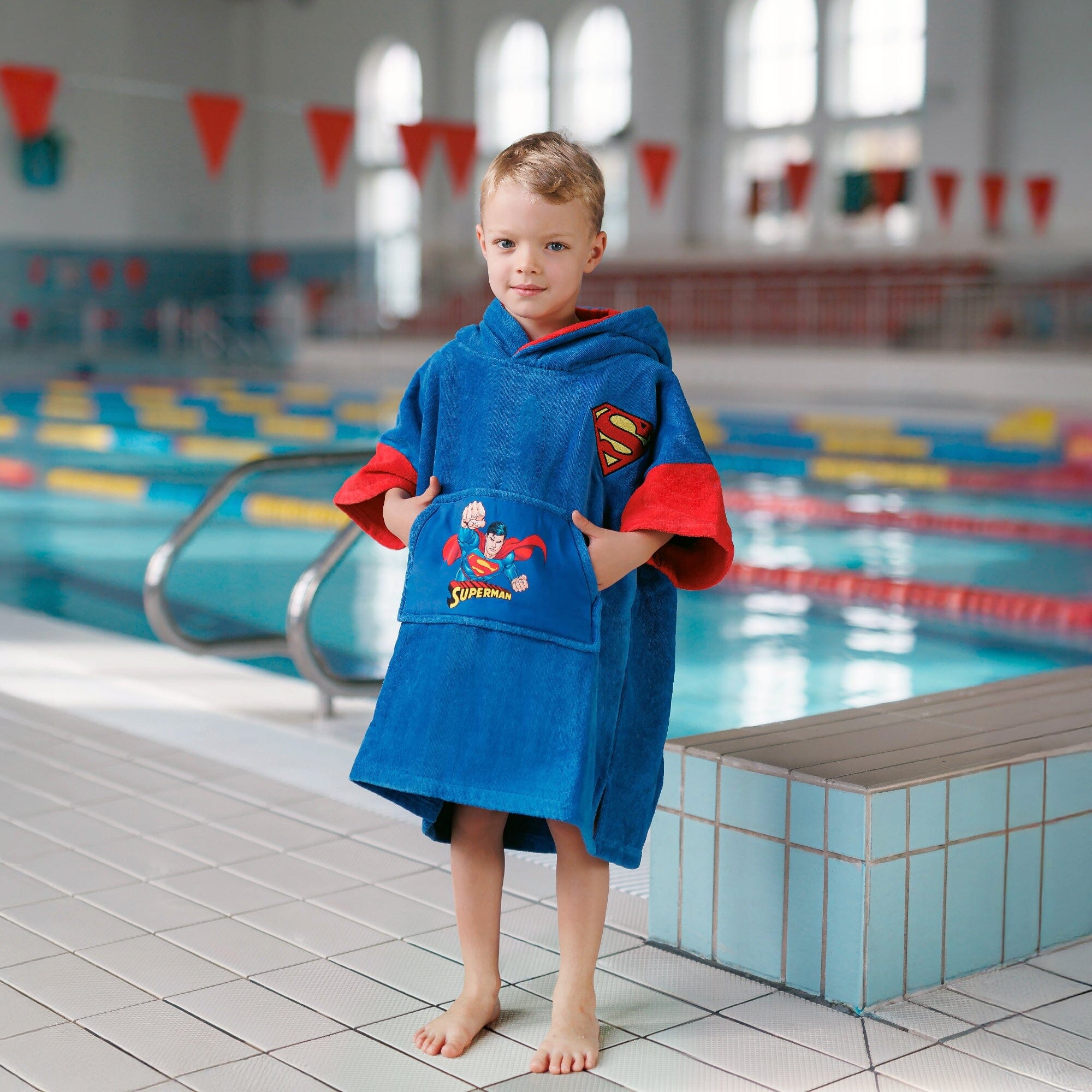 Superman Poncho, Baumwolle Velours Style Ponchos WAVE HAWAII