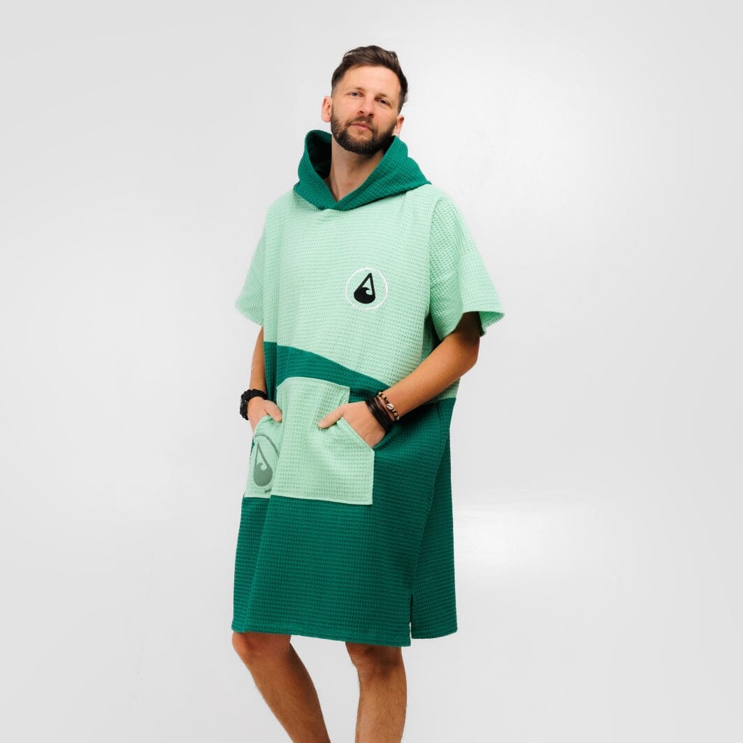 Travel Poncho Breese, Baumwolle Waffle Piquee Travel Ponchos WAVE HAWAII