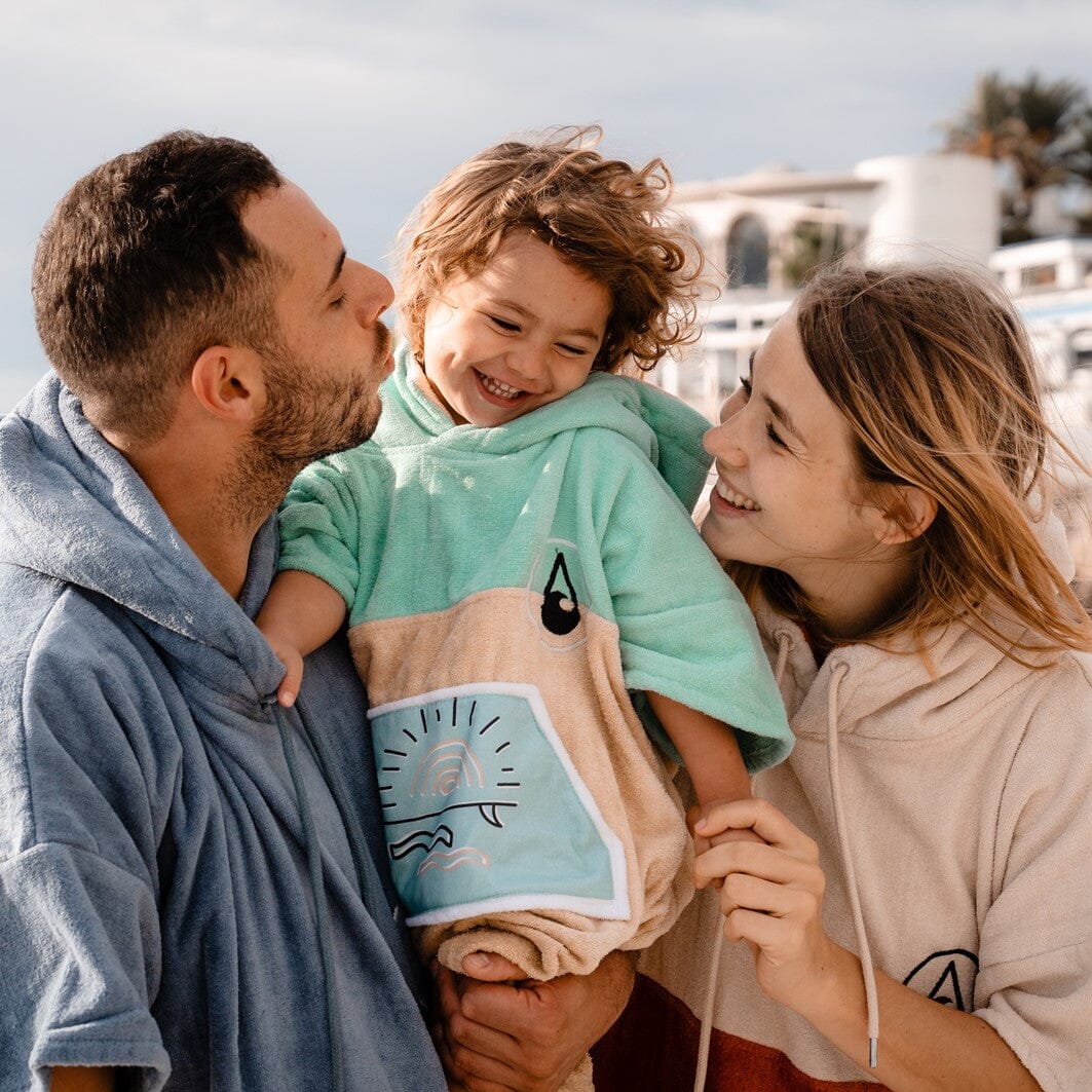 Ponchini Dropsi, Baumwolle Velours Kids Ponchos WAVE HAWAII