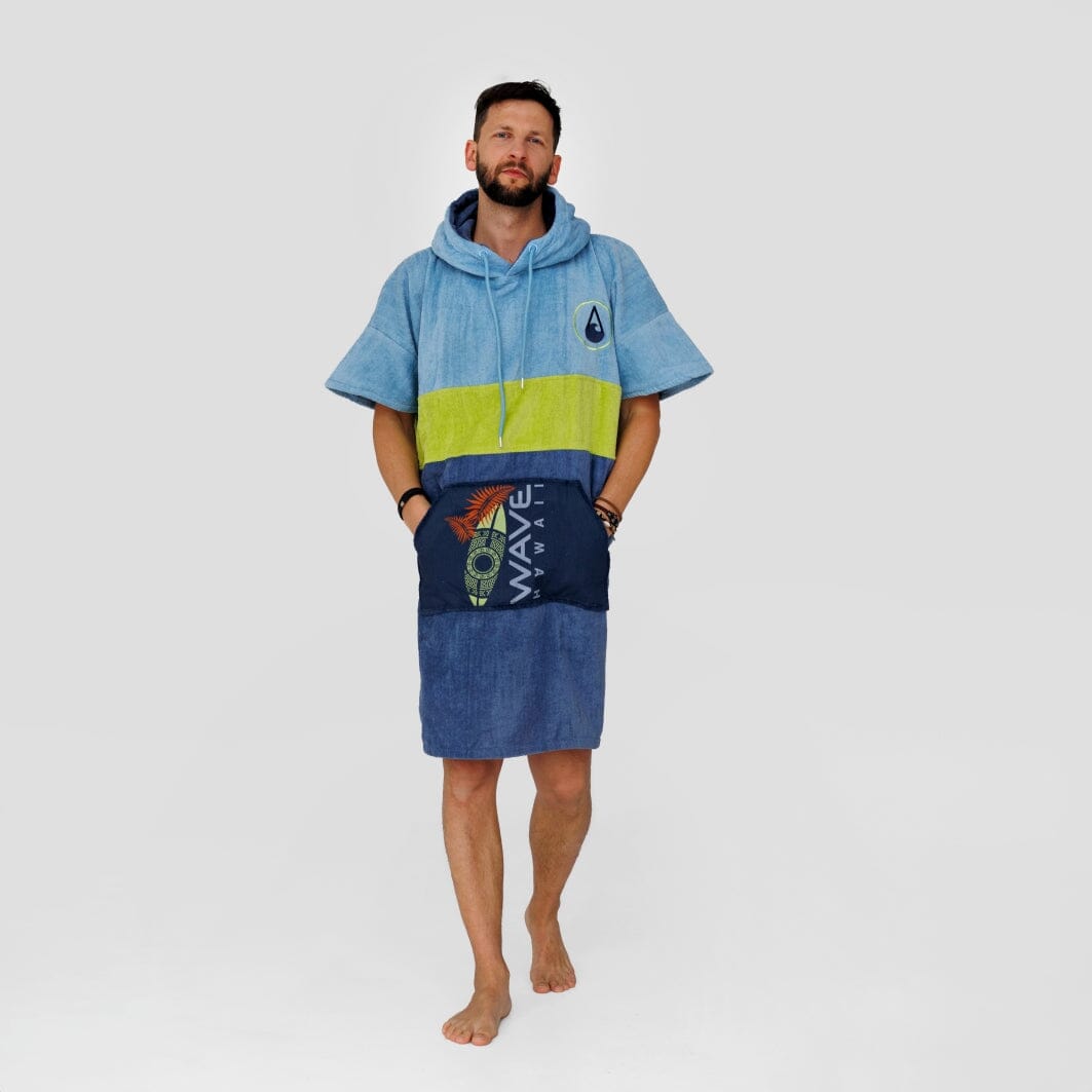 Poncho Kapalua, Baumwolle Velours Style Ponchos WAVE HAWAII