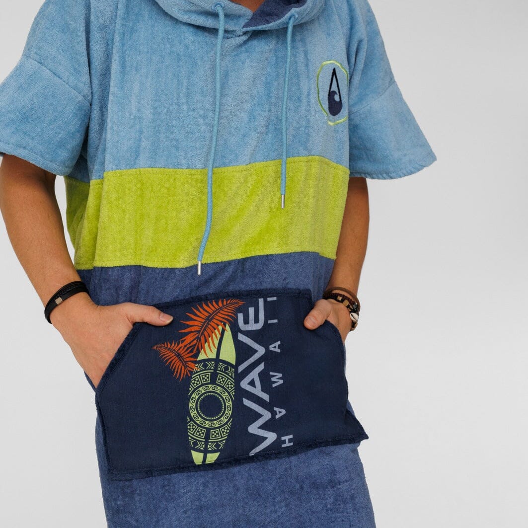Poncho Kapalua, Baumwolle Velours Style Ponchos WAVE HAWAII