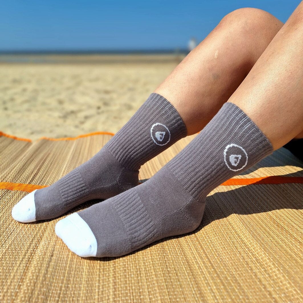 Crew Socks Logo grey Socken WAVE HAWAII