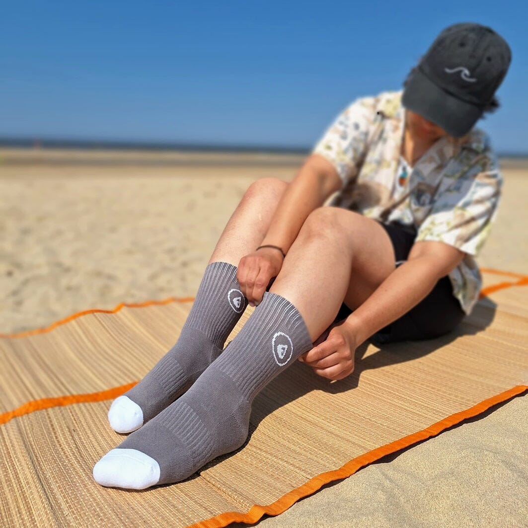 Crew Socks Logo grey Socken WAVE HAWAII