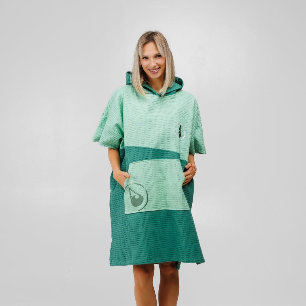 Travel Poncho Breese, Baumwolle Waffle Piquee Travel Ponchos WAVE HAWAII