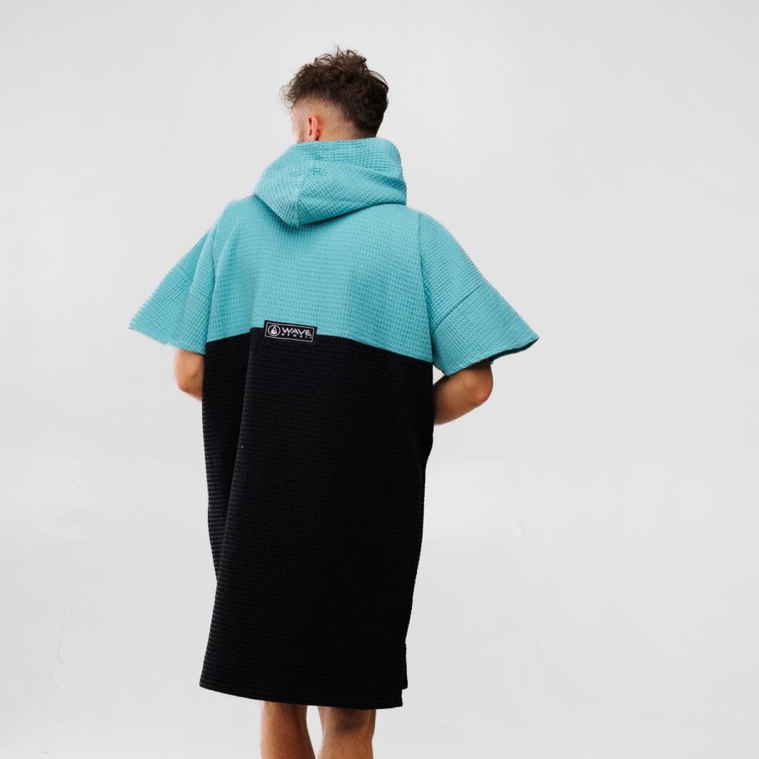 Travel Poncho Pahoa, Baumwolle Waffle Piquee Travel Ponchos WAVE HAWAII