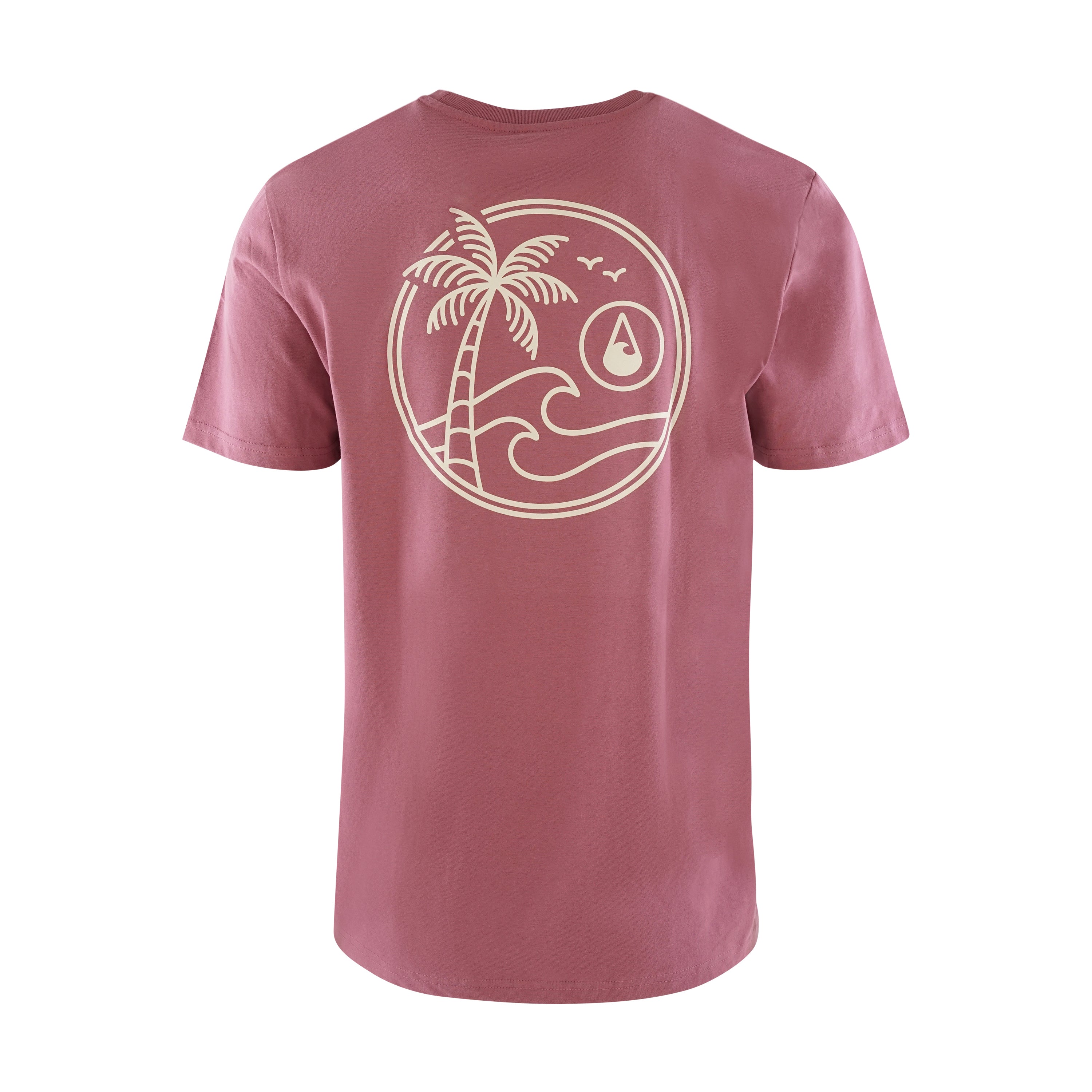 T-Shirt Waimea Hibiscus Red, Bio Baumwolle T-Shirt WAVE HAWAII