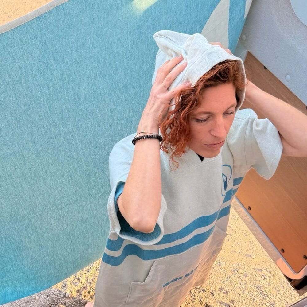 NatureLite Magnet-Badetuch Stripes Beige Badetuch WAVE HAWAII 