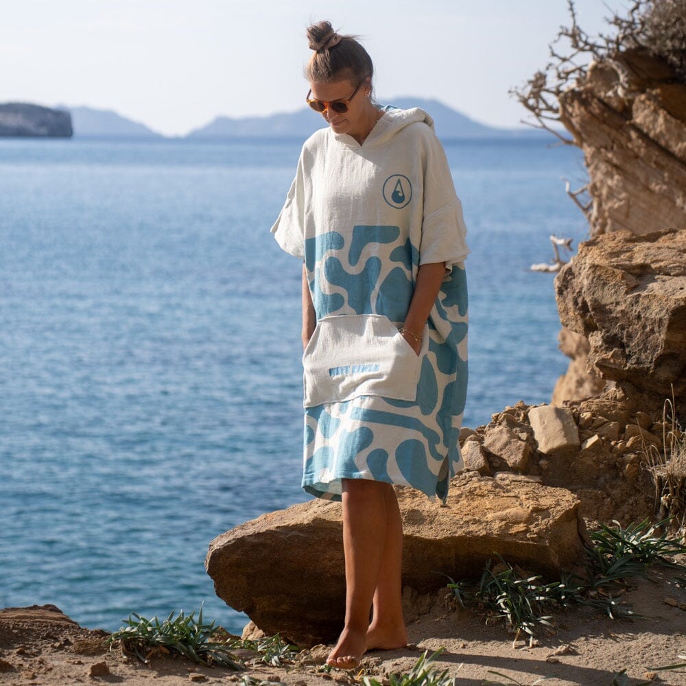 NatureLite Travel Poncho Beach Ocean Camou Travel Ponchos WAVE HAWAII 