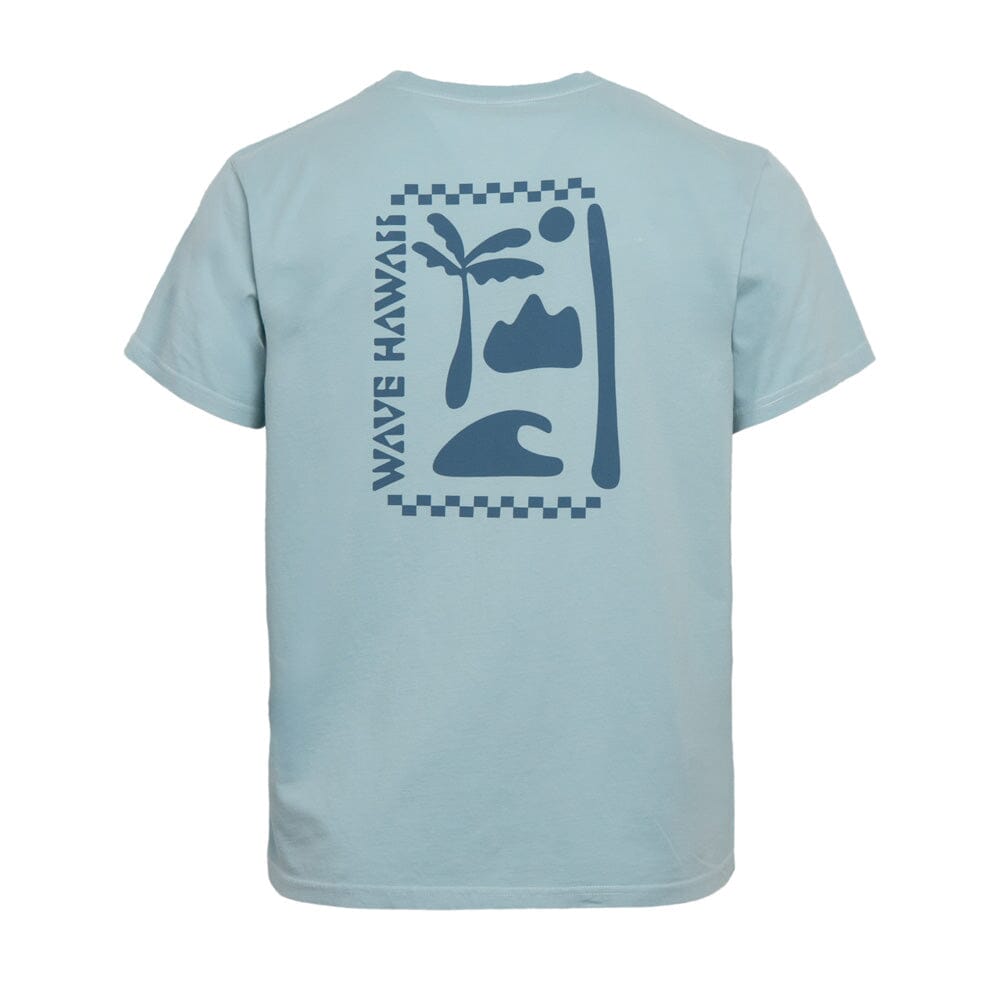 T-Shirt Checkboard, Bio Baumwolle, Unisex Relaxed Fit T-Shirt WAVE HAWAII 