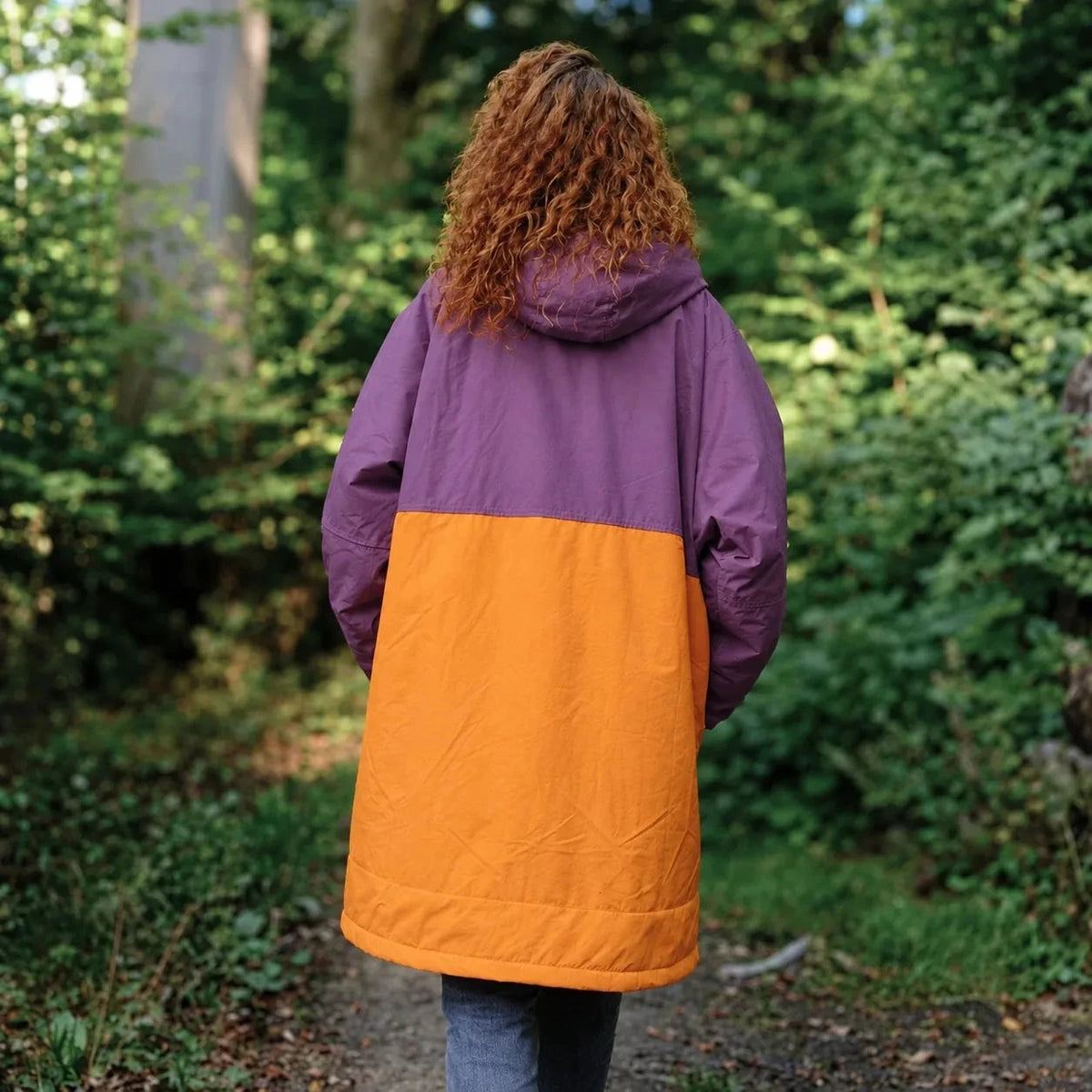 Storm Robe Yukon Purple Orange - Wasserdichter Umkleidemantel Wasserdichte Storm Ponchos WAVE HAWAII 