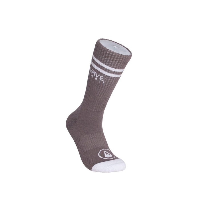 Crew Socks Stripes + Logo grey Socken WAVE HAWAII 