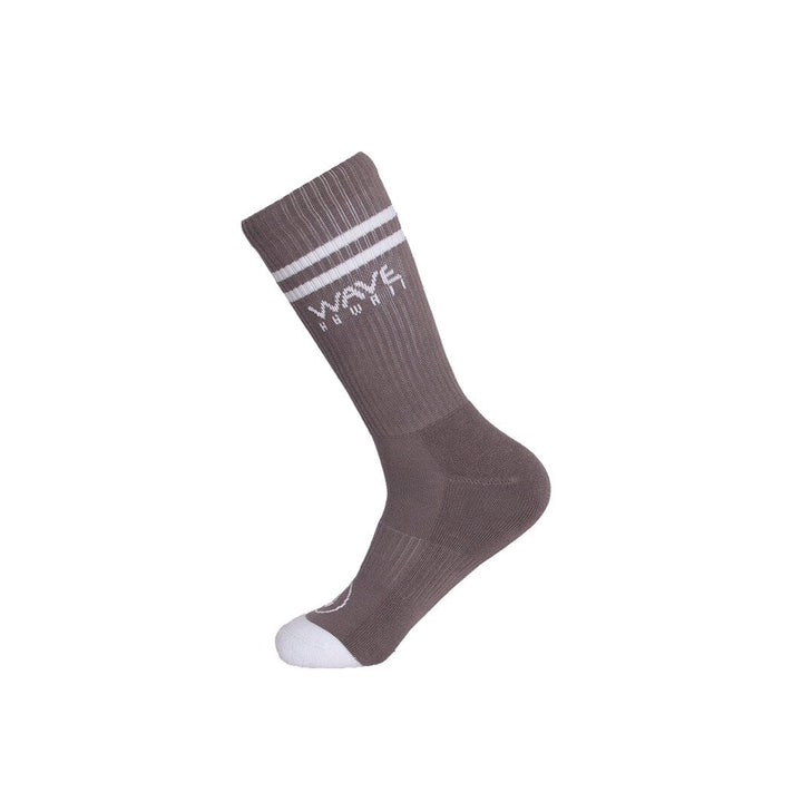 Crew Socks Stripes + Logo grey Socken WAVE HAWAII 