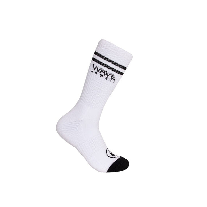 Crew Socks Stripes + Logo white Socken WAVE HAWAII 