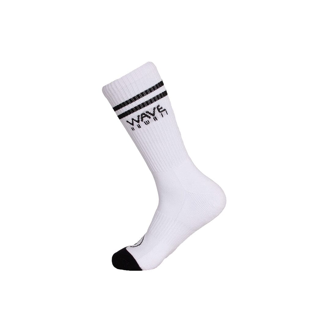 Crew Socks Stripes + Logo white Socken WAVE HAWAII 